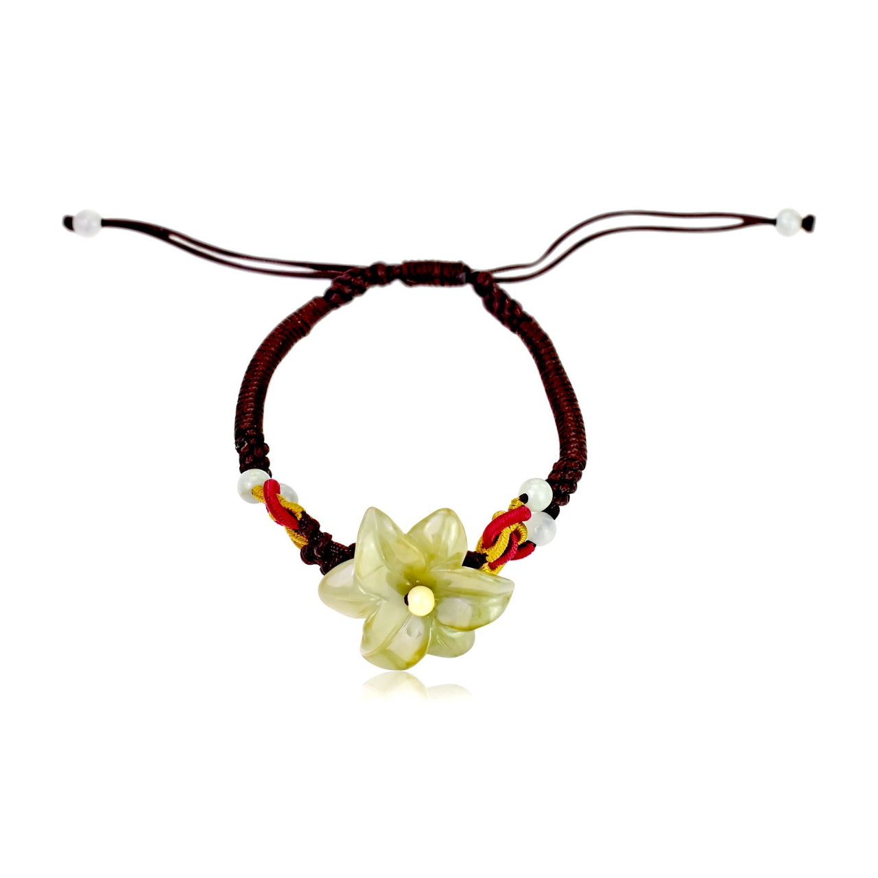 Star Lily Flower Jade Bracelet Flower Shaped Bracelet for Women for Mother’s Day or Friendship Gifts