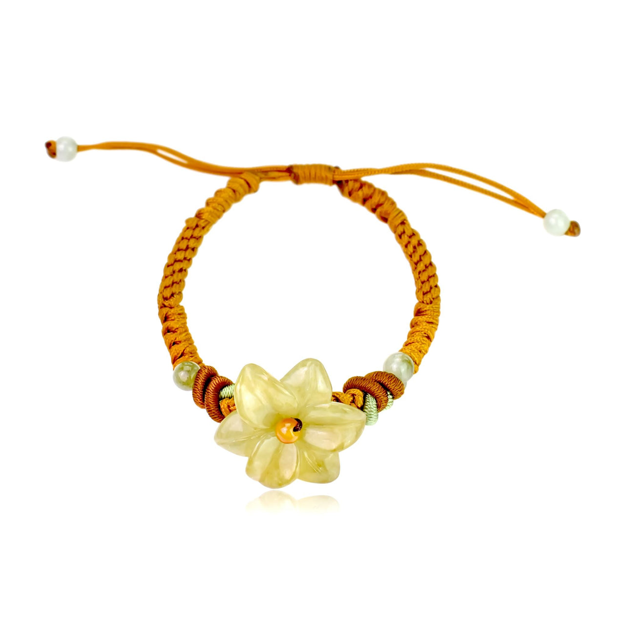 Star lily flower Inspired Jade Bracelet Gift for Women for Holidays, Anniversaries, and Valentine’s Day