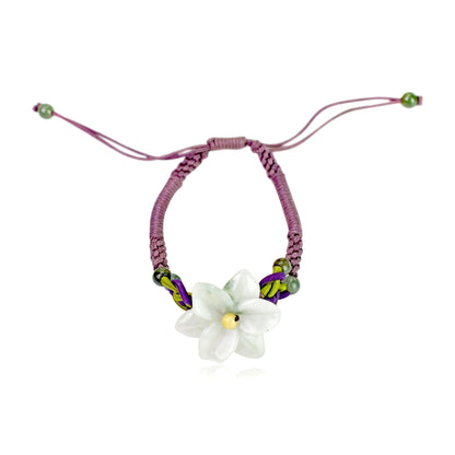 Stargazer Flower White a Flower Designer Bracelet Jewelry Gift for Women Mother's Day 