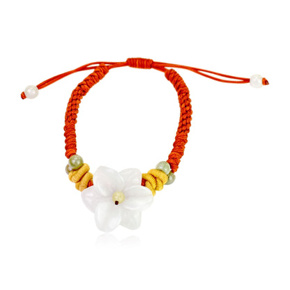 Stargazer Flower White a Flower Designer Bracelet for Women Mother’s Day Gifts Soft in design, powerful in meaning