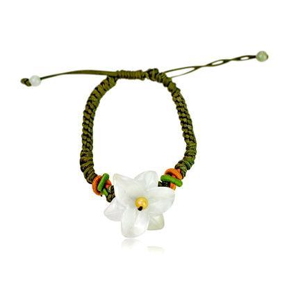 Stargazer Flower White and Flower Designer Bracelet for Women Birthdays
A fusion of nature’s elegance and spiritual serenity