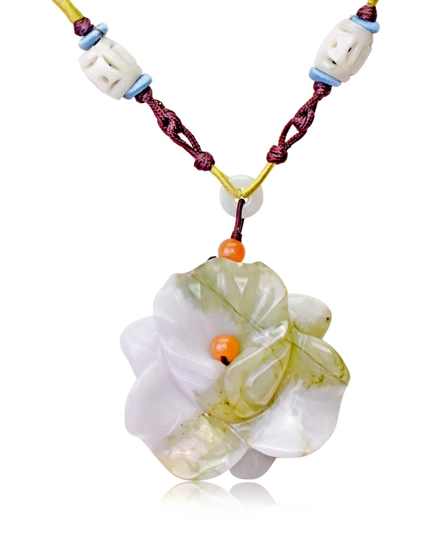 Stylish handmade jewelry featuring a stunning real orchid pendant