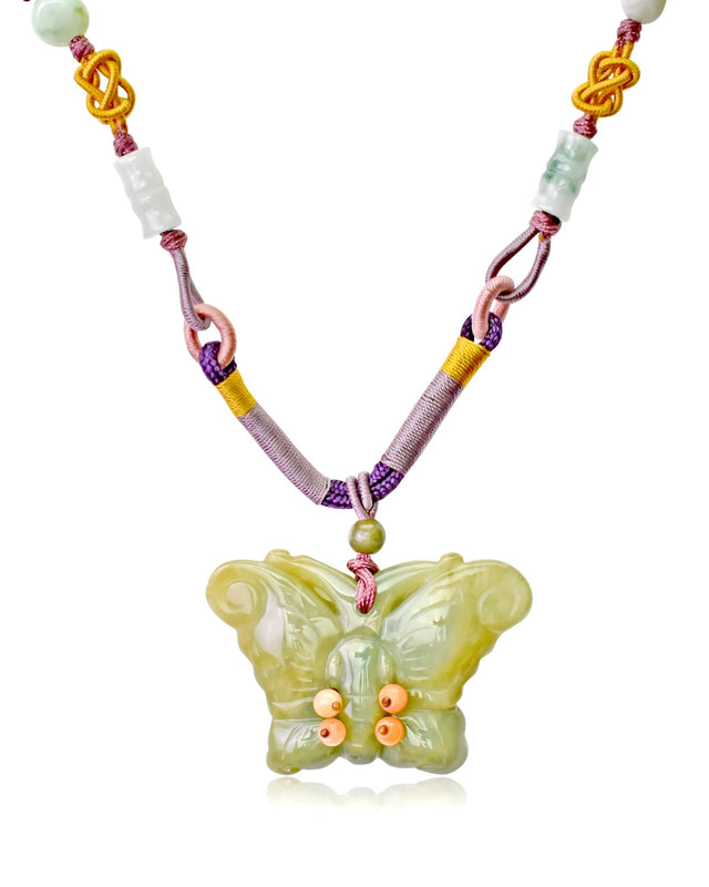 Stylish jade butterfly necklace for women celebrating love and new beginnings