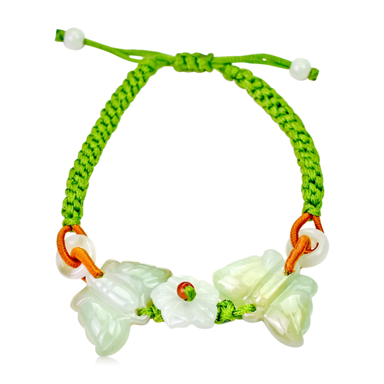 Stylish jade charm bracelet with butterfly bracelet for women celebrating love