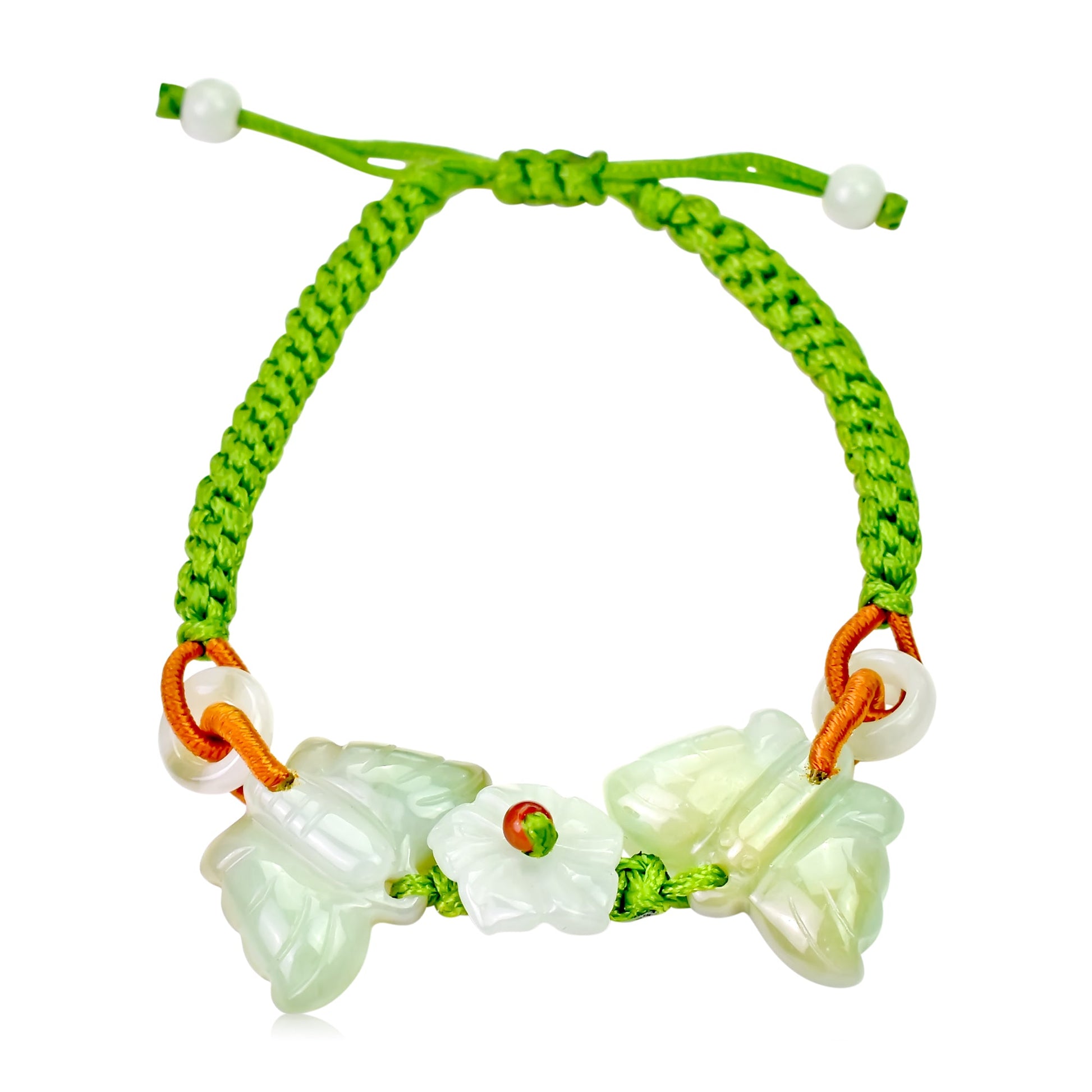 Stylish jade charm bracelet with butterfly bracelet for women celebrating love