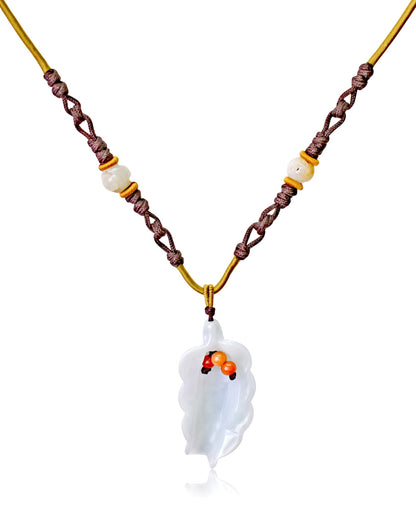 Sweet pea necklace a April birth month jewellery with jade pendant meaningful Valentine’s Day Gift for love and harmony