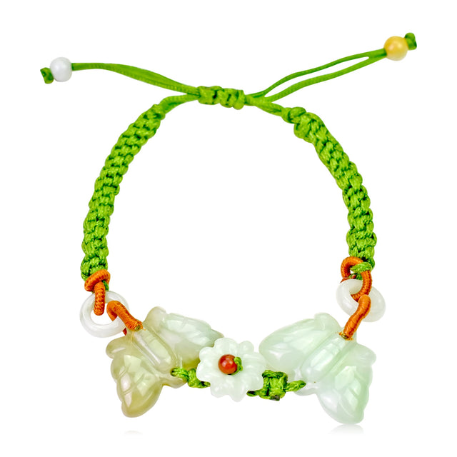 Timeless butterfly bracelet jade charm for beauty, grace, and harmony