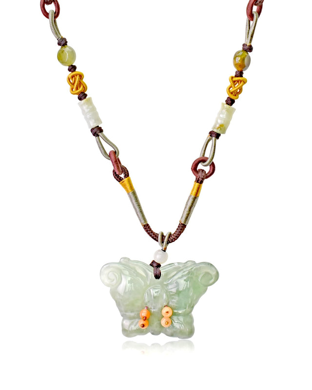 Timeless jade butterfly necklace for beauty, luck, and serenity