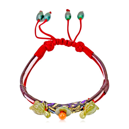 Turtle Jewelry Bracelet for Men or Women Jade Turtle Charm Gift for Anniversaries 