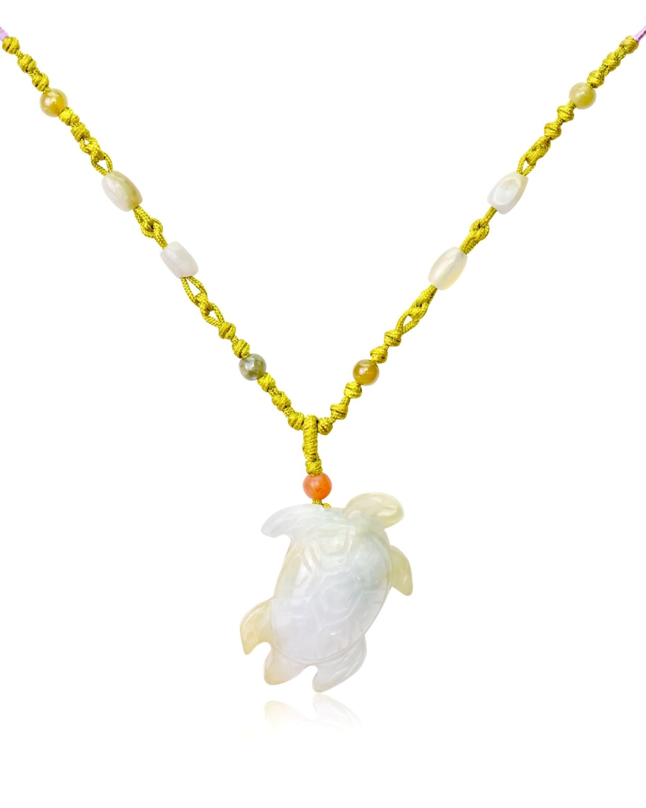 Turtle Necklace in Jade Handmade Turtle Pendant for Women or Men Birthday Gift