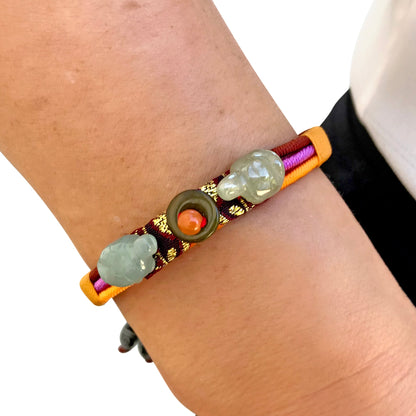 Unisex Turtle Bracelet with Jade Protective Jewelry Gift for Friends, Perfect for Valentine’s Day or Anniversary Gift
