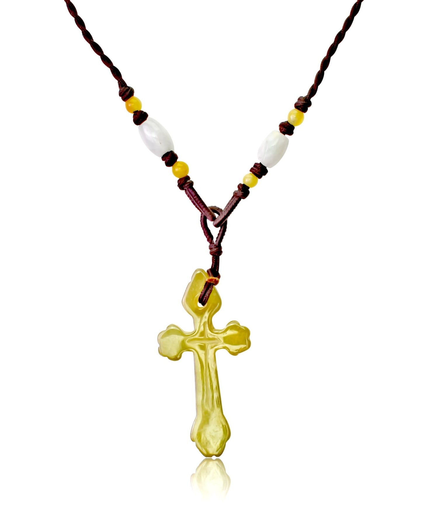 Uplifting infinity cross necklace representing faith and hope Jade pendant Heartfelt Gift