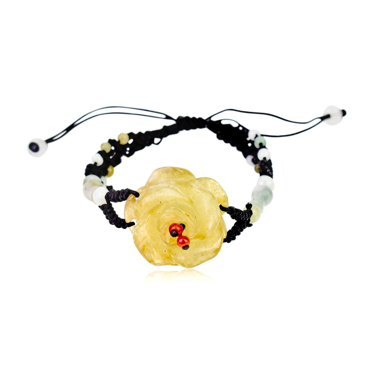 Uplifting jade bracelet made of rose flower bracelet perfect for mom