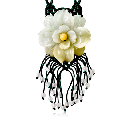 Vintage floral necklace for women a eustoma flower a stunning gift to celebrate special friendships 