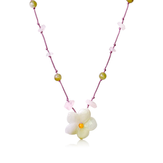 Wild columbine a flower necklace  jewelry gift for women on Mother's Day or birthdays