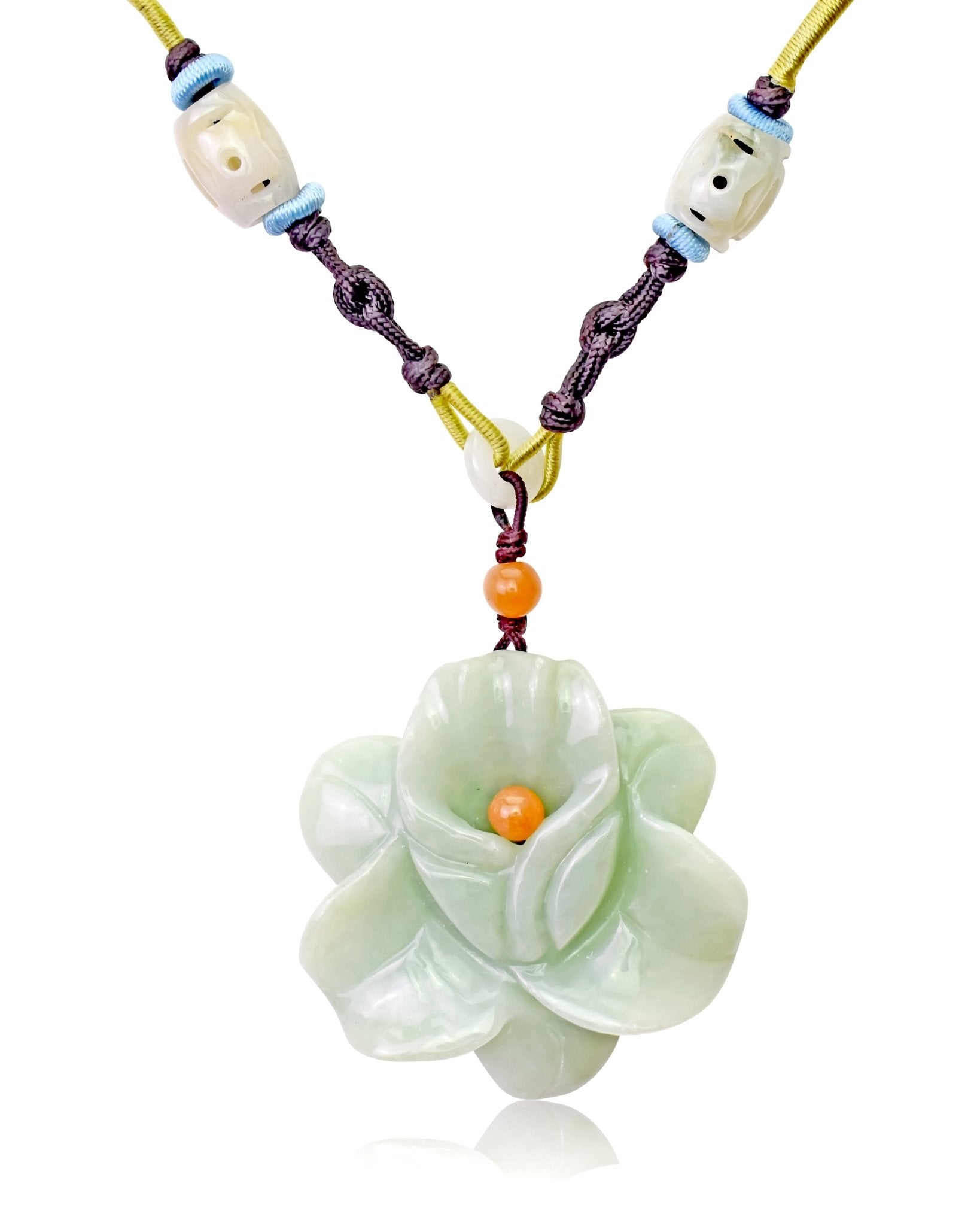 Women February Birth Flower Necklace for Birthday Surprise with Orchid Flower