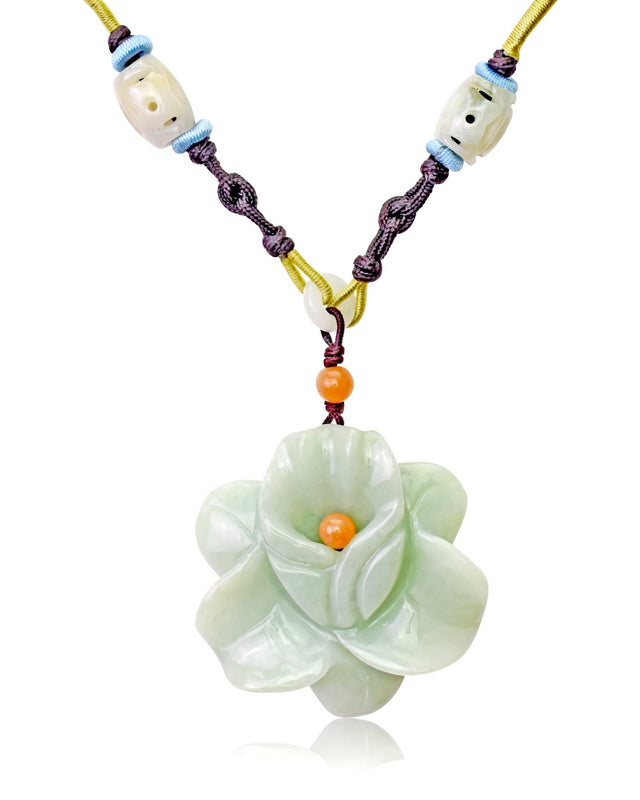 Women February Birth Flower Necklace for Birthday Surprise with Orchid Flower