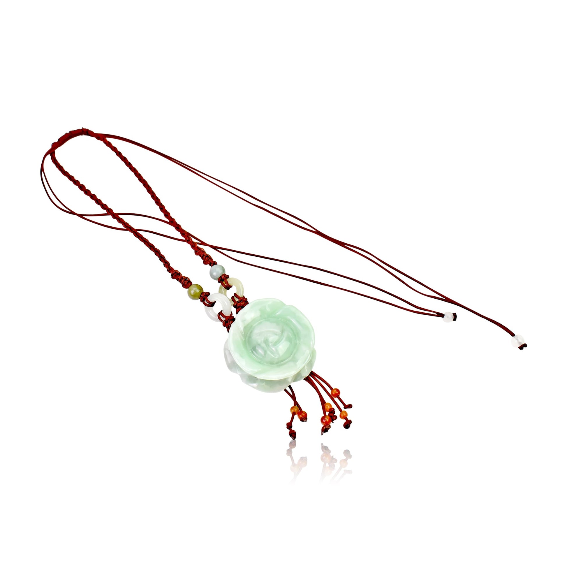 Women's flower necklace rose and pendant for birthdays filled with love and joy