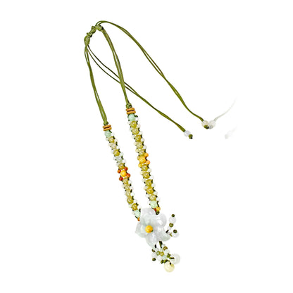Women's handcrafted jewelry with columbine flower bringing harmony and timeless beauty for anniversary gift