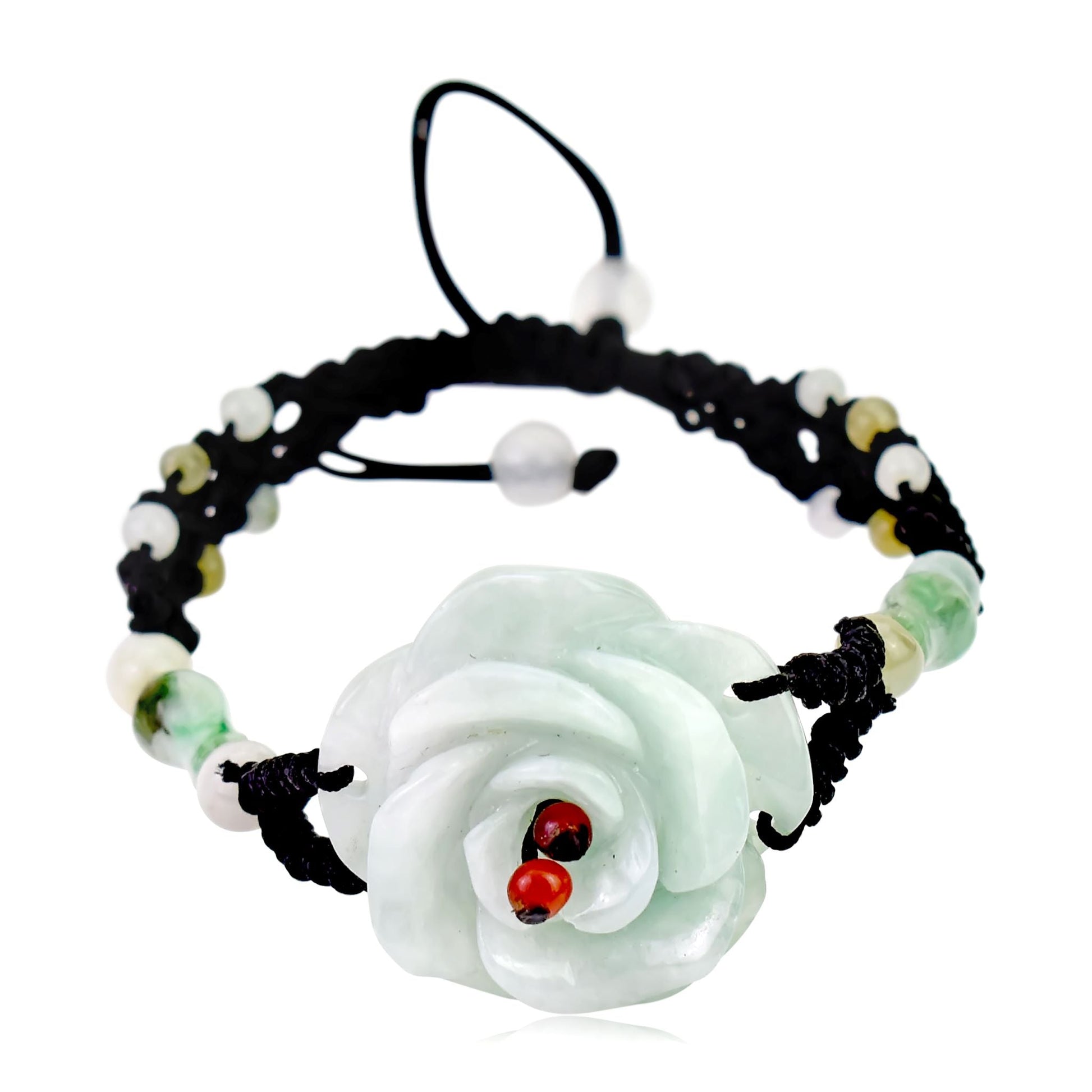 Women's jade bracelet made of rose flower bracelet for anniversaries and special moments