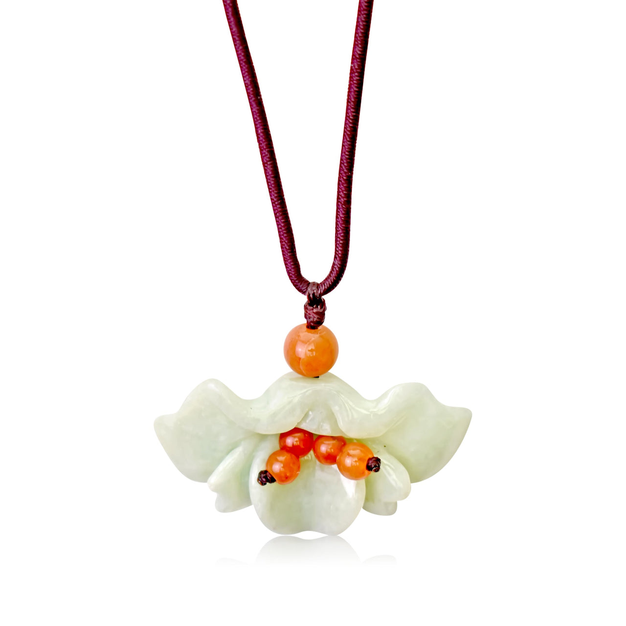 Women's jade necklace with necklace flower for women a meaningful, lasting gift for Mother's Day