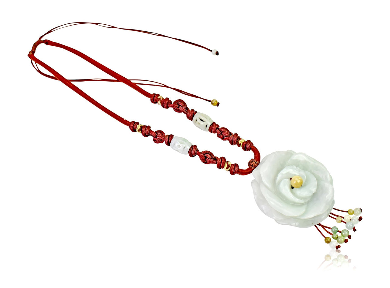 Women's rose necklace for anniversary gift filled with love and joy