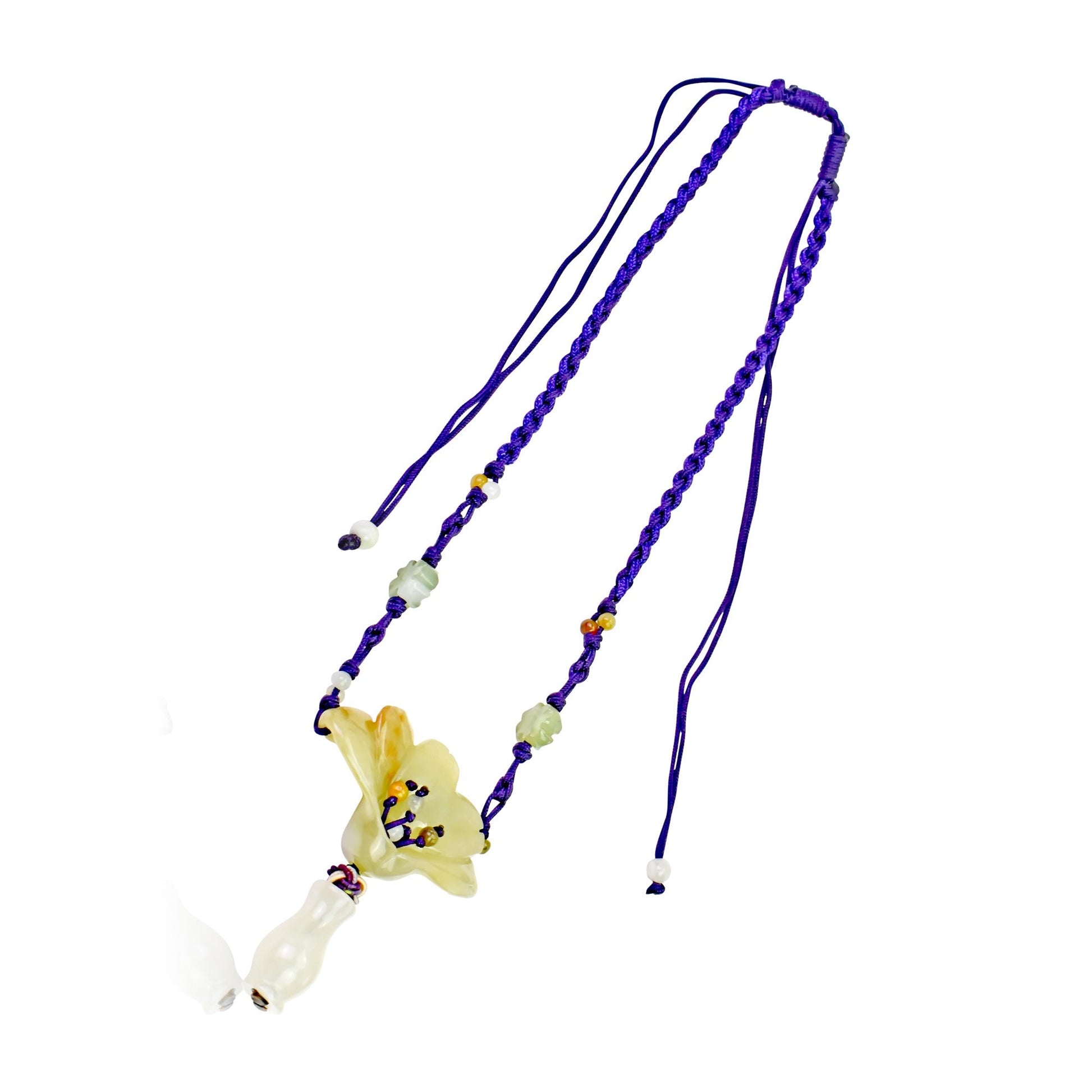 Womens Necklaces Featuring Jade and Peacock Flower a Thoughtful Mother’s Day Gift Idea