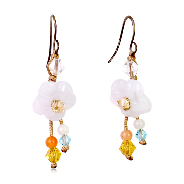 Yellow Pimpernel a Valentine Earrings for Wife  Anniversary Gift or Simply to Say 