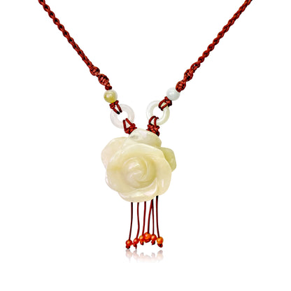 Yellow rose necklace for women – ideal for birthdays, anniversaries, and more