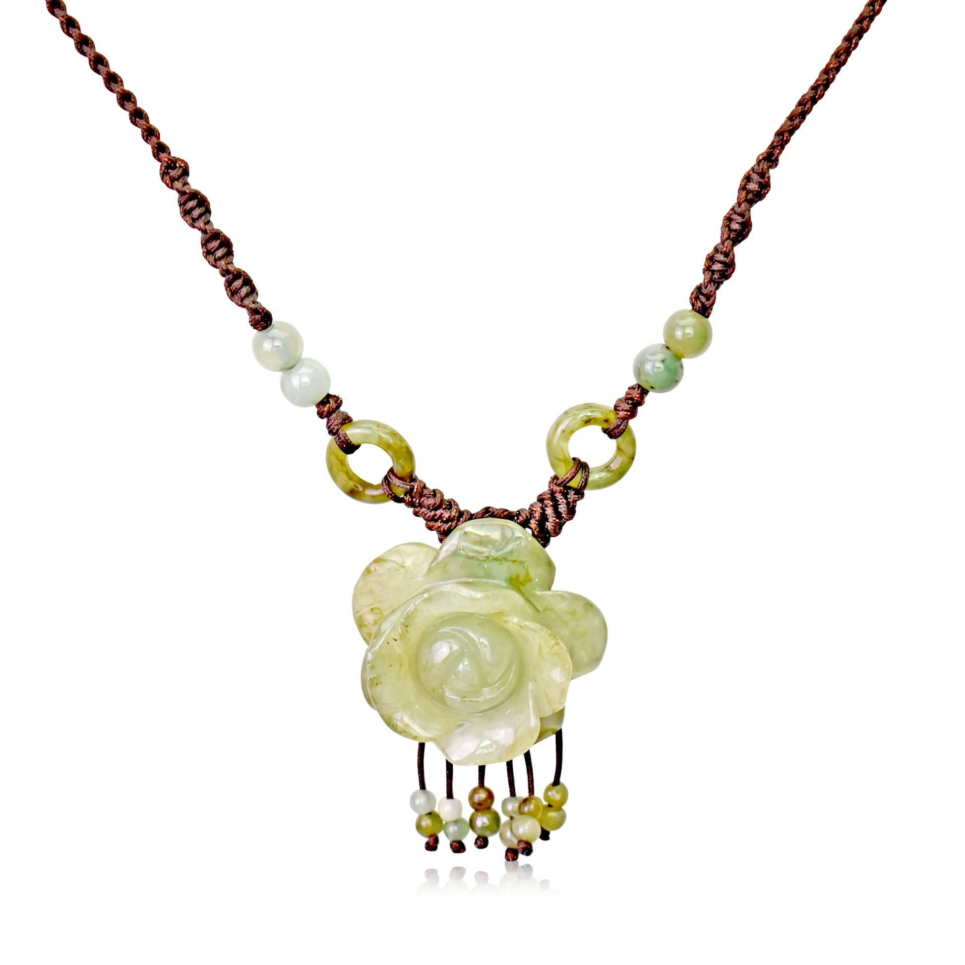 Yellow rose necklace to honor your love on Mother's Day