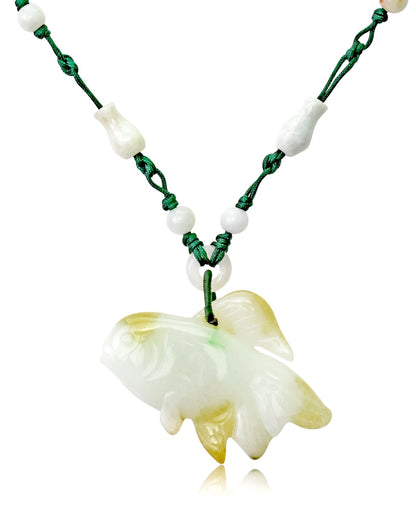 Men Coy Fish Necklace a Sea Life Jewelry for Unisex Fish Charm Necklace for Peace or Flow Birthday Gift