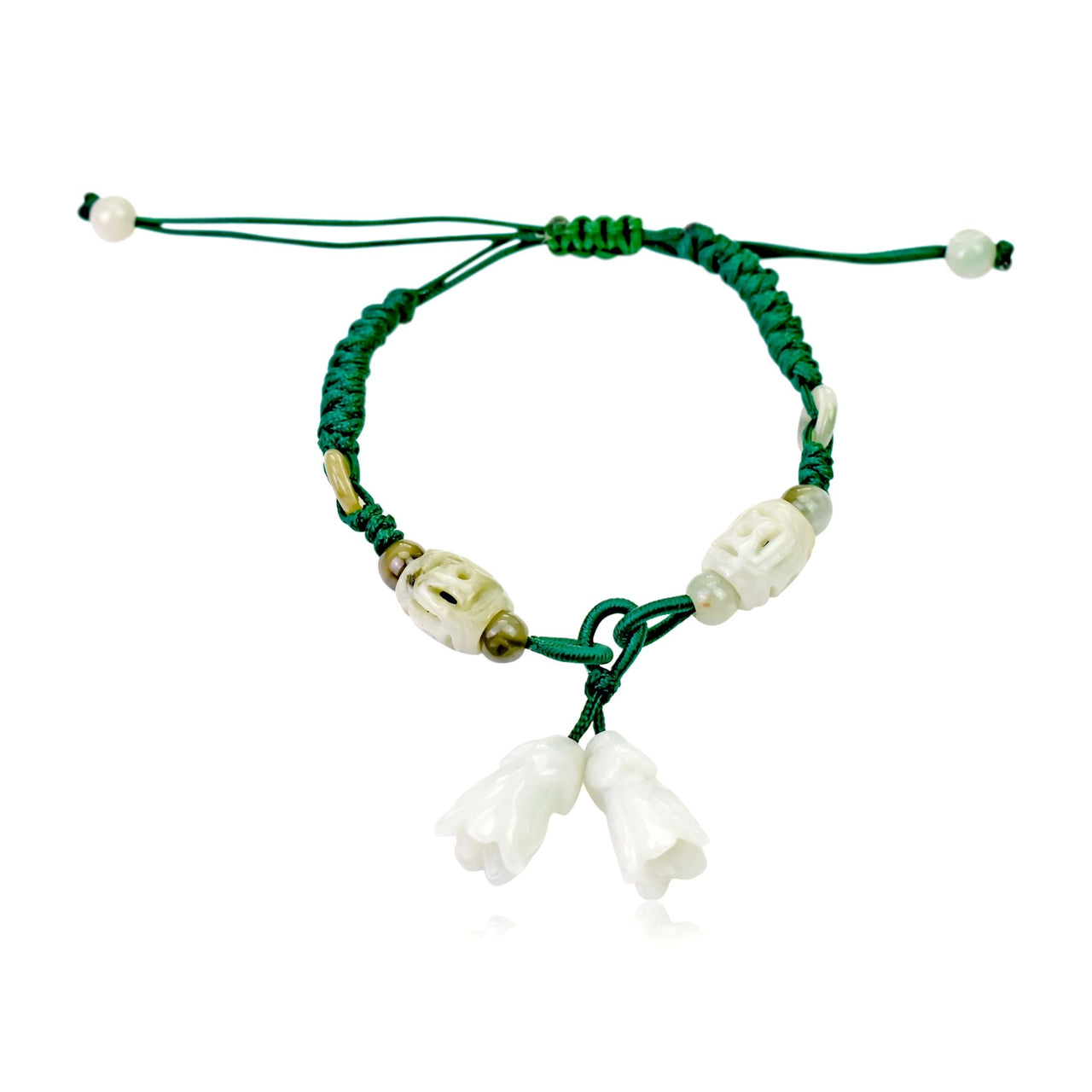 Accessorize in Style with Dangling Bellflower Jade BraceletBraceletsSerenity Jade