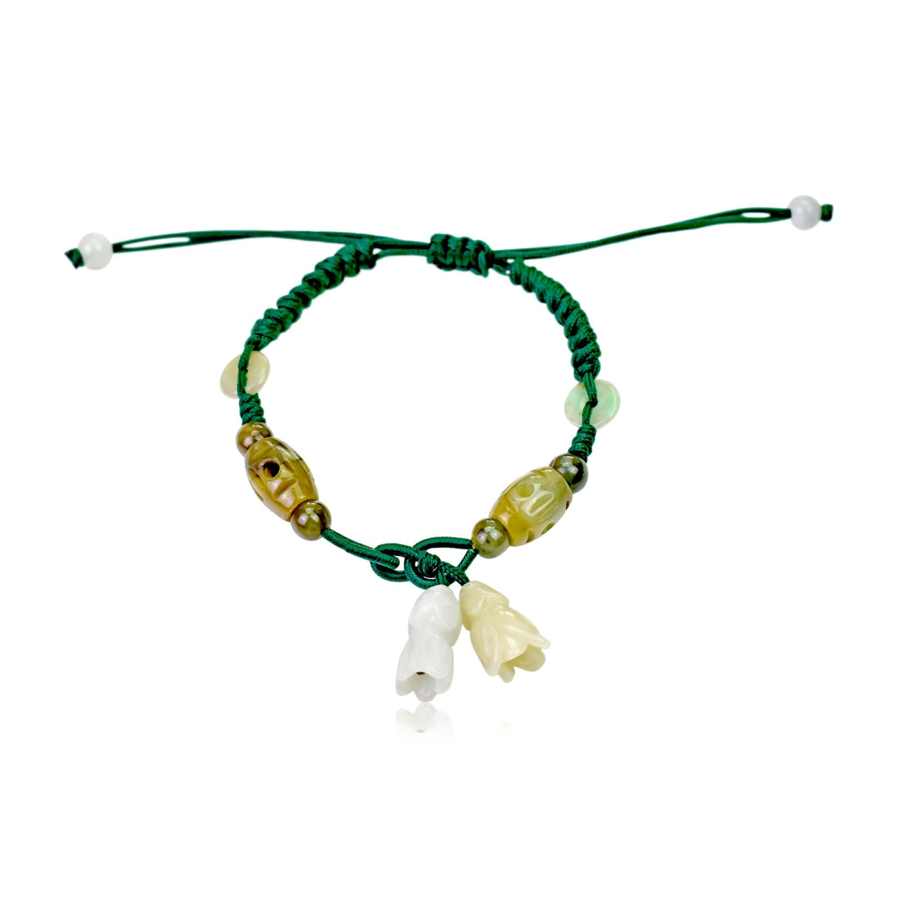 Accessorize in Style with Dangling Bellflower Jade BraceletBraceletsSerenity Jade