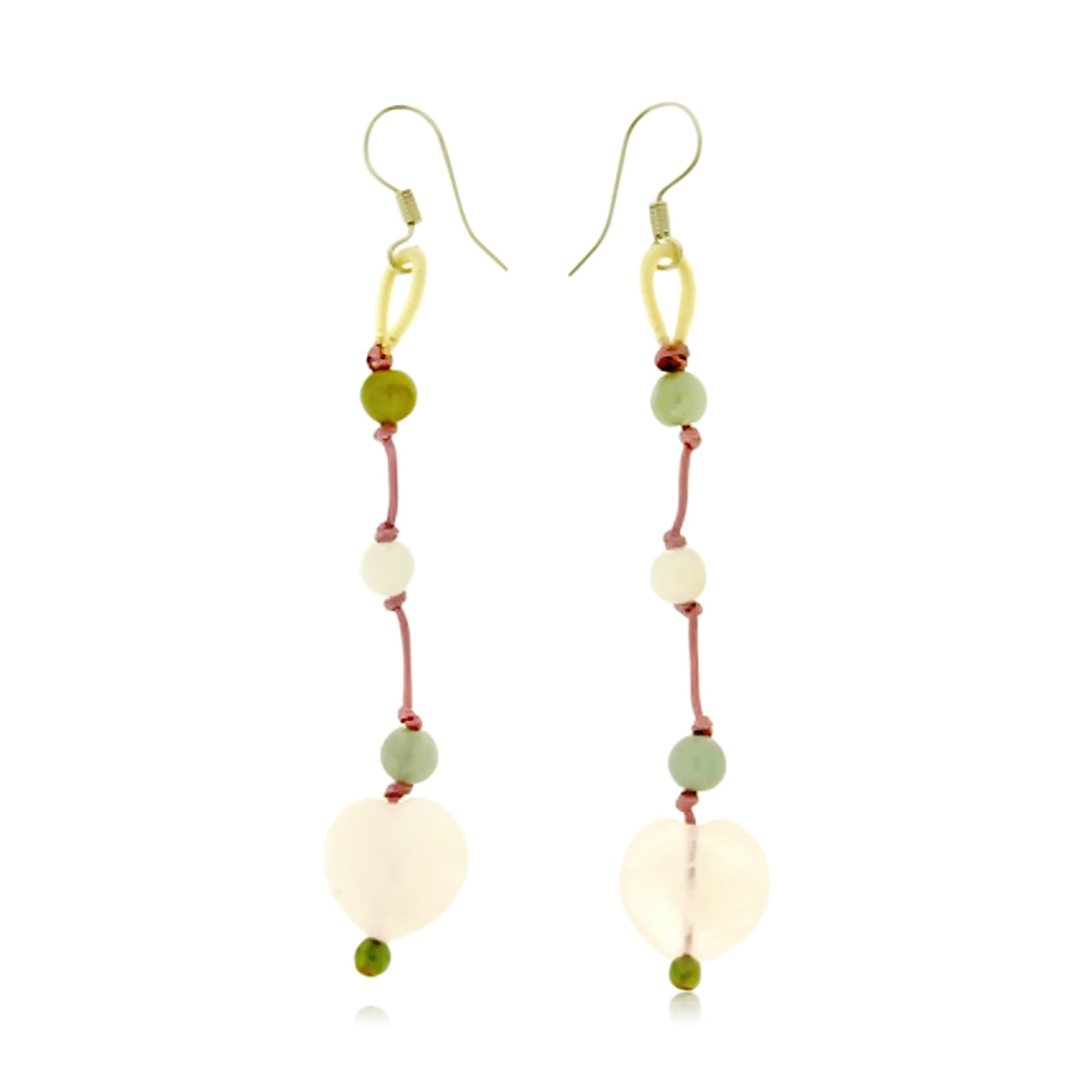 Add a Pop of Color to Any Outfit with Rose Quartz Heart EarringsEarringsSerenity Jade