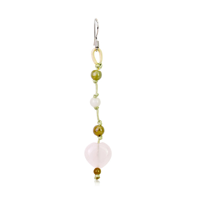 Add a Pop of Color to Any Outfit with Rose Quartz Heart EarringsEarringsSerenity Jade