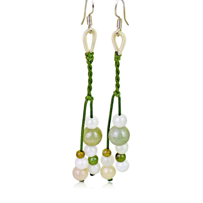 Beaded Drop Earrings A Long Beaded Earrings For Her Bead Dangle For Harmony And Graceful Beauty Birthday Gift