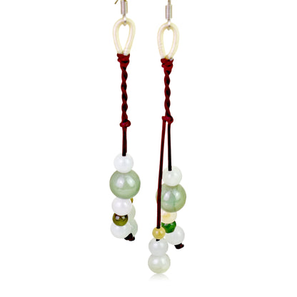 Beaded Drop Earrings A Long Beaded Earrings For Her Bead Dangle For Harmony And Graceful Beauty Mother's Day Gift