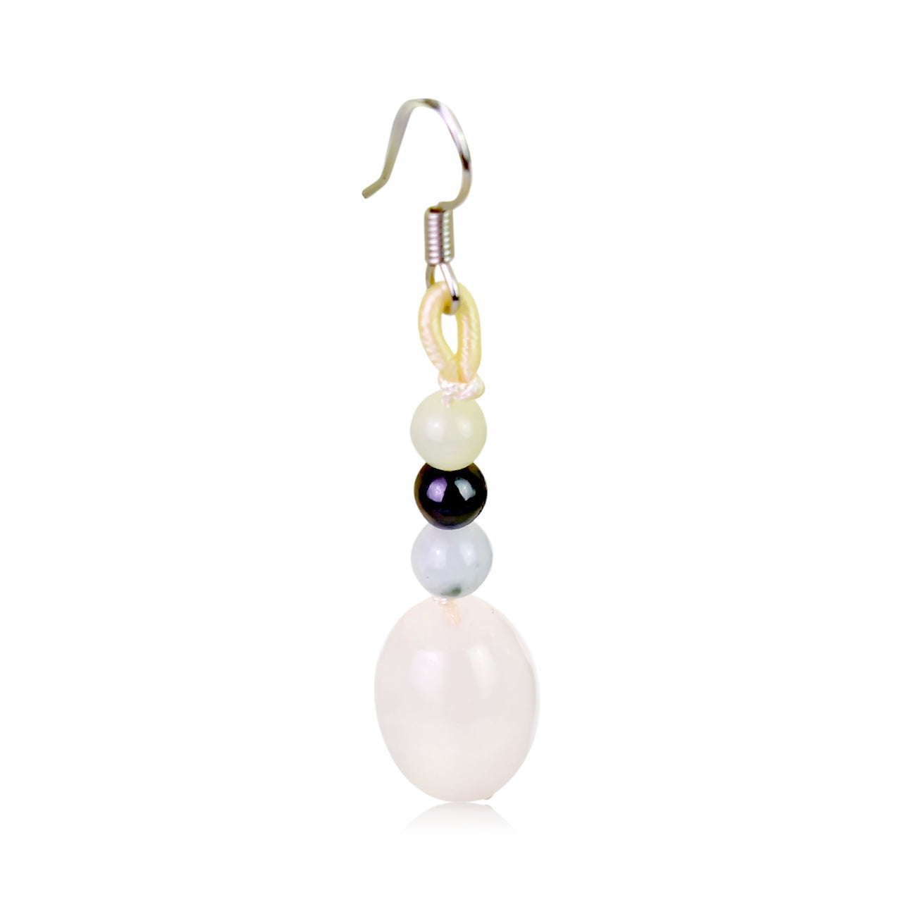 Add a Touch of Elegance with Our Elegant Oblong Rose Quartz EarringsEarringsSerenity Jade
