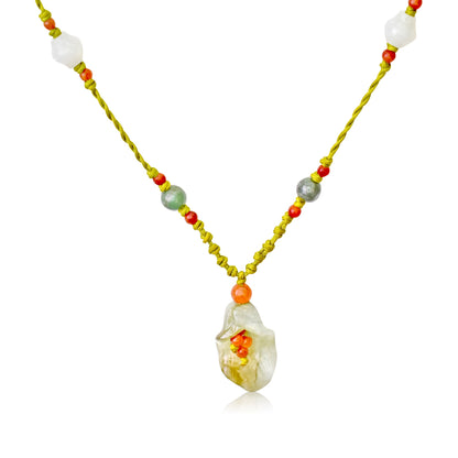 Little White Bell Flower a Dainty Flower Necklace for Her White Jade Pendant Mystical Power for Thoughtful Mother's Day Gift