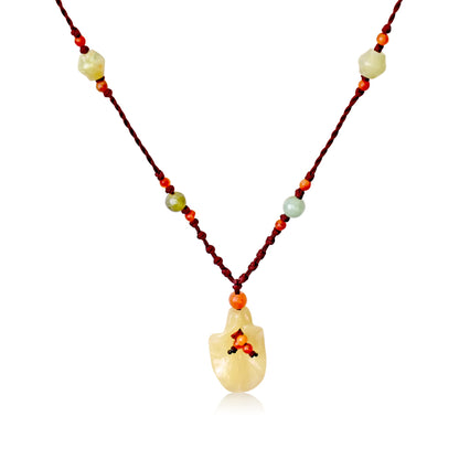 Little White Bell Flower a Dainty Flower Necklace for Her White Jade Pendant Mystical Power for Mother's Day Gift