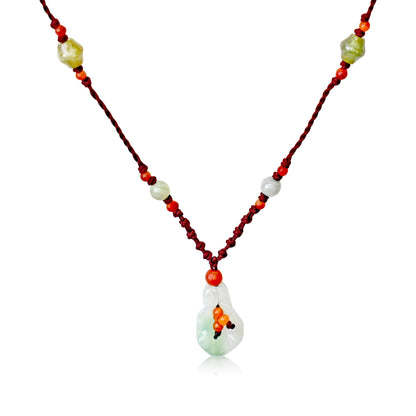 Handcrafted Little White Bell Flower a Dainty Flower Necklace for Her White Jade Pendant Mystical Power for Birthday Gift
