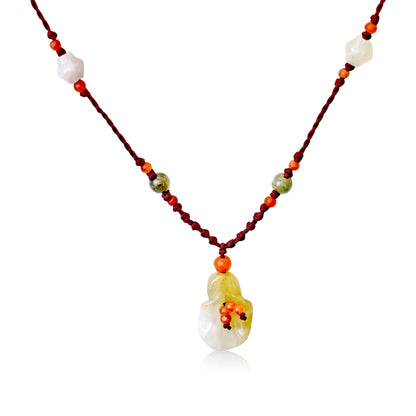 Little White Bell Flower a Dainty Flower Necklace for Her White Jade Pendant Mystical Power for Birthday Gift