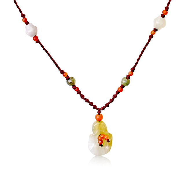 Little White Bell Flower a Dainty Flower Necklace for Her White Jade Pendant Mystical Power for Birthday Gift