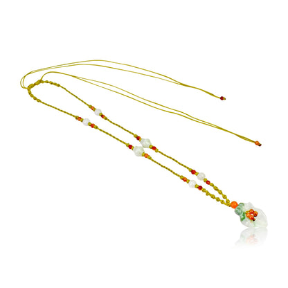 Little White Bell Flower a Dainty Flower Necklace for Her White Jade Pendant Romantic Engagement Gift