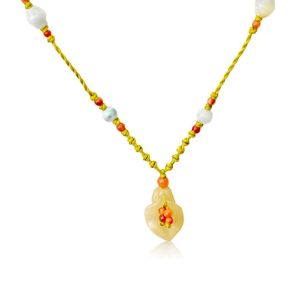 Little White Bell Flower a White Jade Pendant for Ladies Mystical Power for Birthday Gift