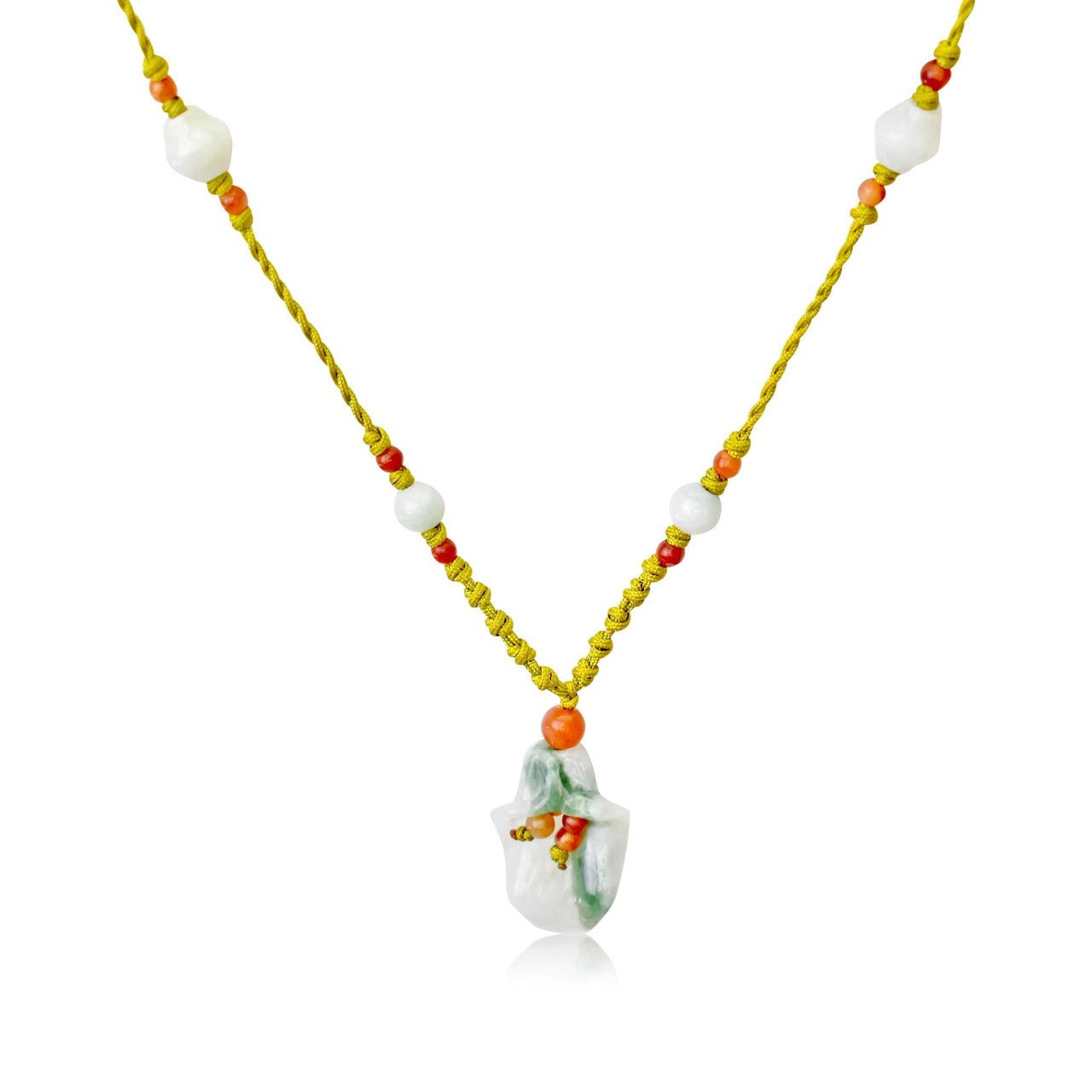 Little White Bell Flower a Dainty Flower Necklace for Her White Jade Pendant Mystical Power for Unforgettable Birthday Gift