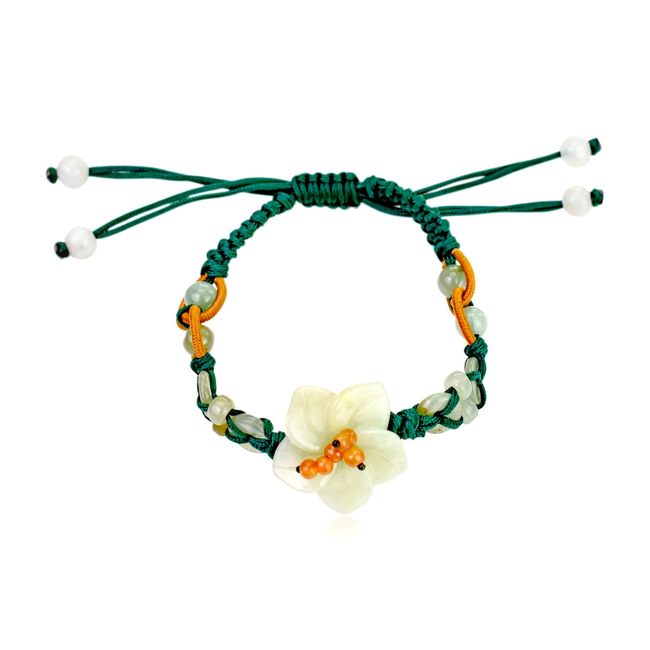 Add a Touch of Nature with this Charming Breath of Heaven Flower BraceletBraceletsSerenity Jade