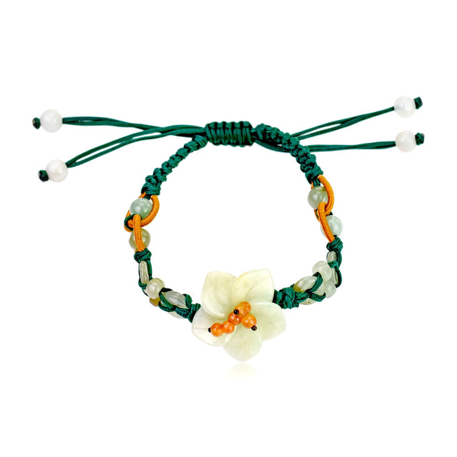 Add a Touch of Nature with this Charming Breath of Heaven Flower BraceletBraceletsSerenity Jade