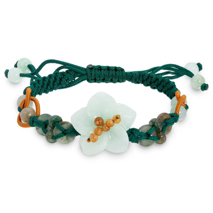 White Jade Spring Star Flower Blossom An Anniversary Bracelet For Women Flower Bracelet A Passion Anniversary Gift For Her