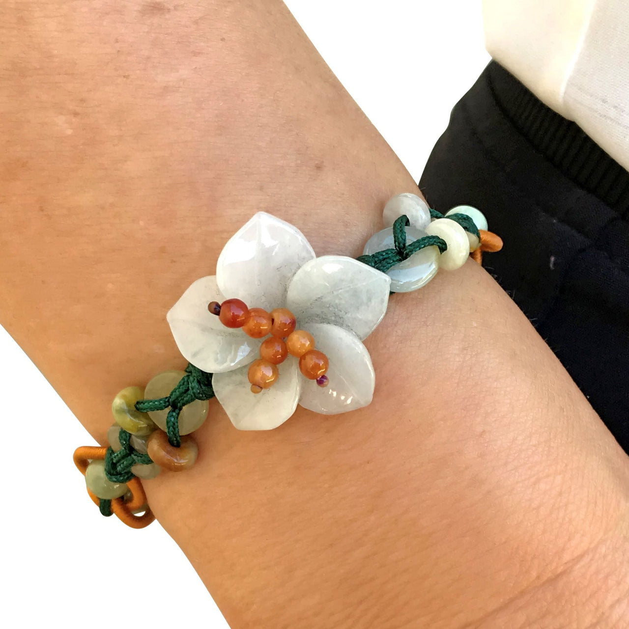 Add a Touch of Nature with this Charming Breath of Heaven Flower BraceletBraceletsSerenity Jade